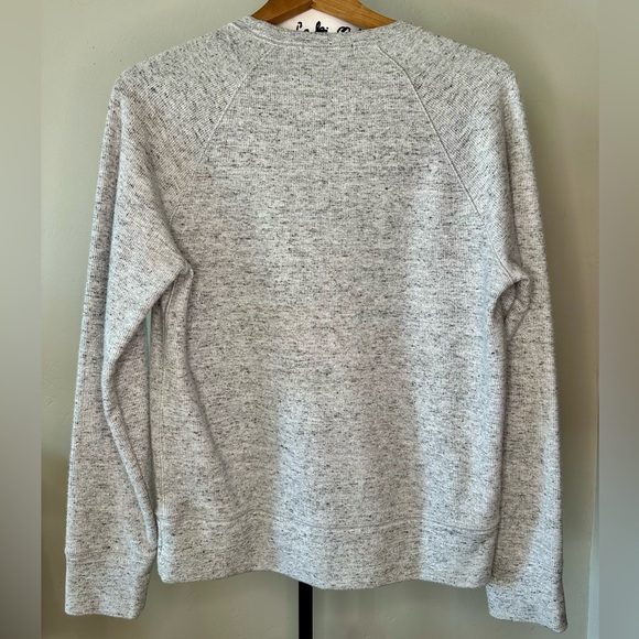 Men’s Banana Republic Brushed Waffle Knit Sweatshirt, Heather Grey - Size Small - Picture 6 of 14